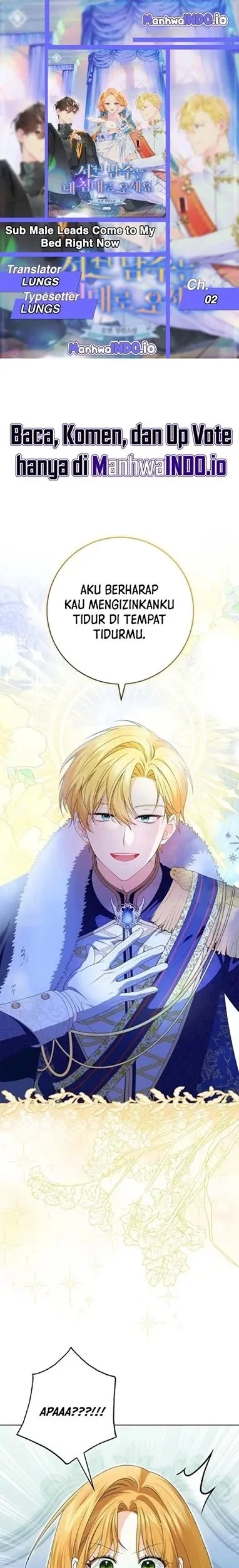 Get in My Bed, Supporting Male Leads! Chapter 2 - halaman 1