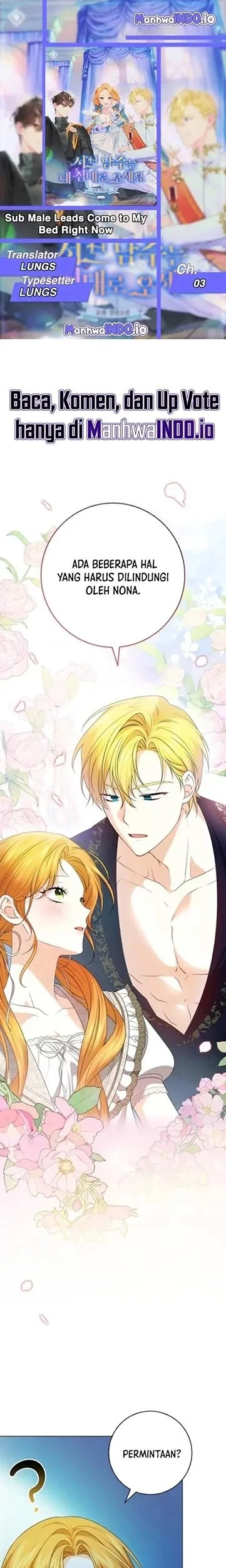 Get in My Bed, Supporting Male Leads! Chapter 3 - halaman 1