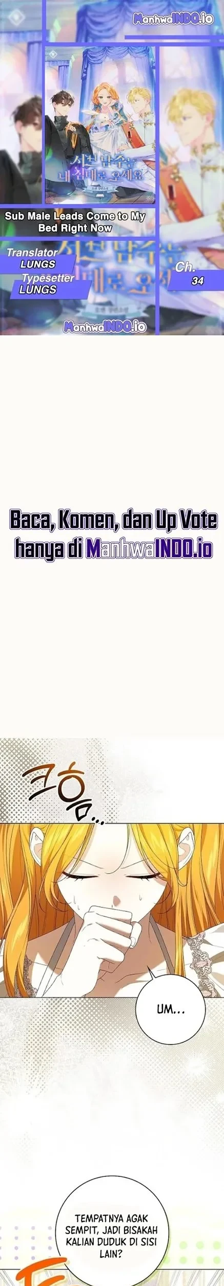 Get in My Bed, Supporting Male Leads! Chapter 34 - halaman 1