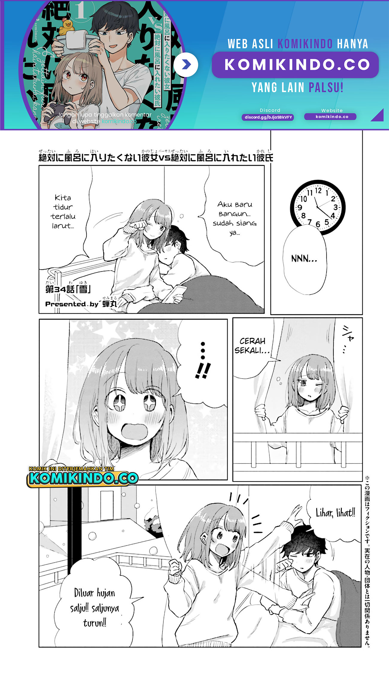 Girlfriend Who Absolutely Doesn’t Want to Take a Bath VS Boyfriend Who Absolutely Wants Her to Take a Bath Chapter 34 - halaman 2