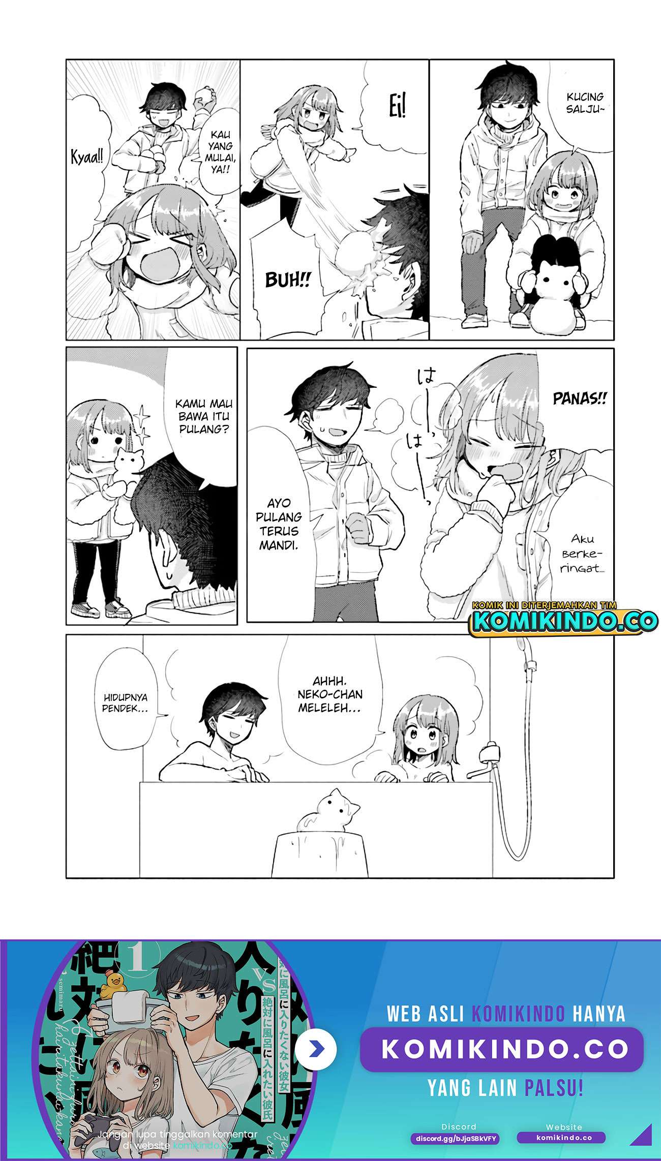 Girlfriend Who Absolutely Doesn’t Want to Take a Bath VS Boyfriend Who Absolutely Wants Her to Take a Bath Chapter 34 - halaman 4