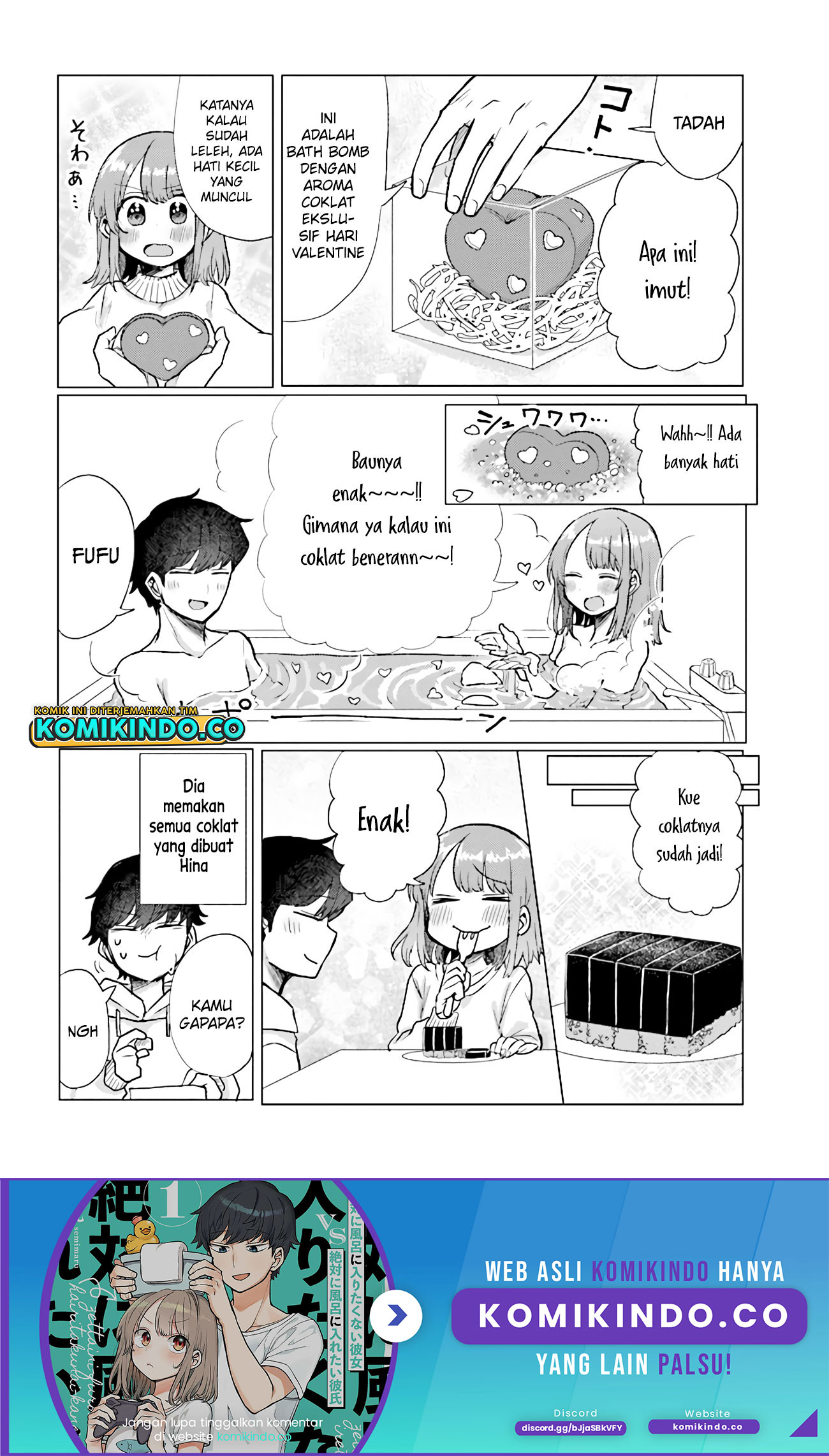 Girlfriend Who Absolutely Doesn’t Want to Take a Bath VS Boyfriend Who Absolutely Wants Her to Take a Bath Chapter 35 - halaman 1