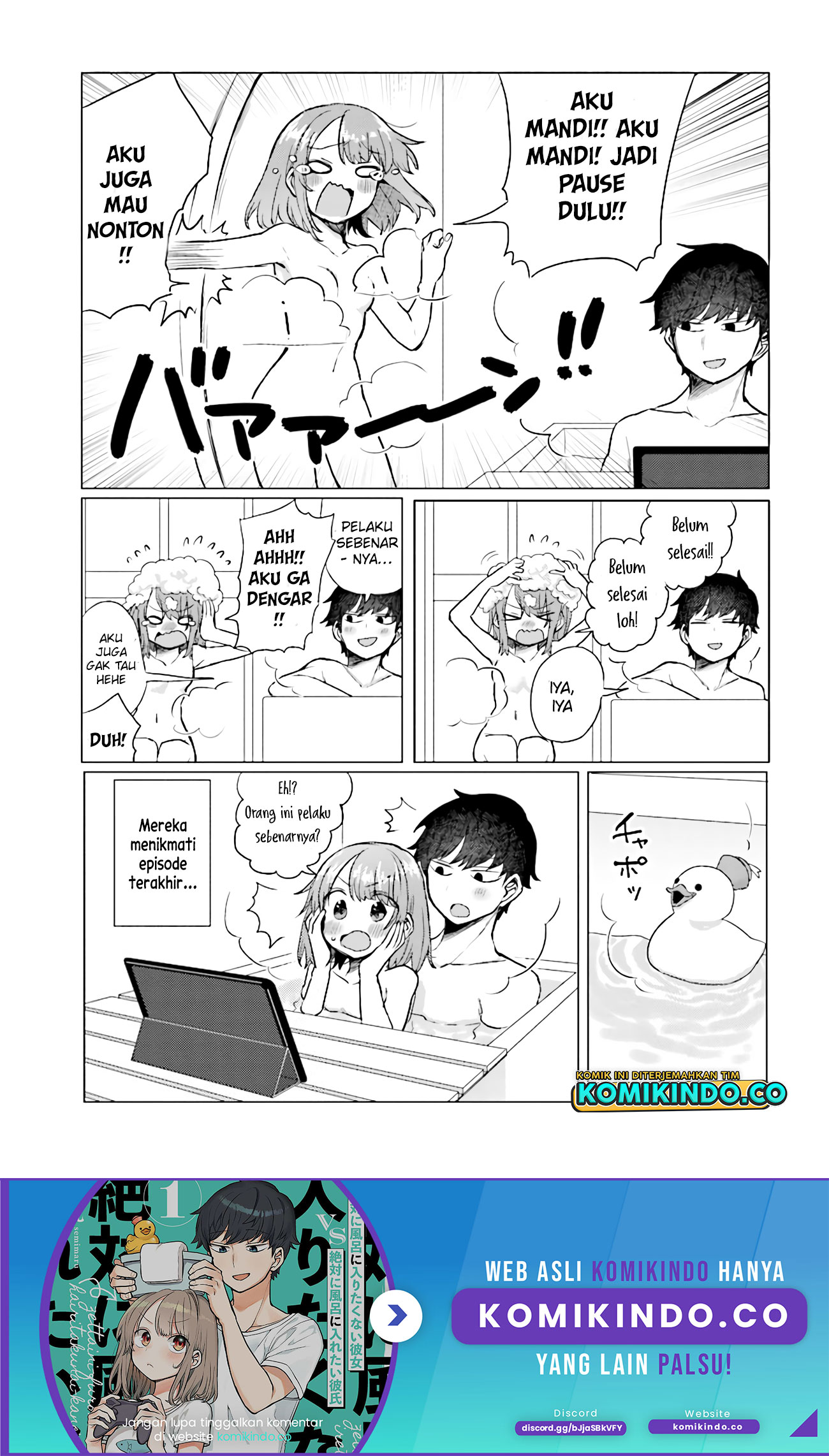 Girlfriend Who Absolutely Doesn’t Want to Take a Bath VS Boyfriend Who Absolutely Wants Her to Take a Bath Chapter 36 - halaman 4