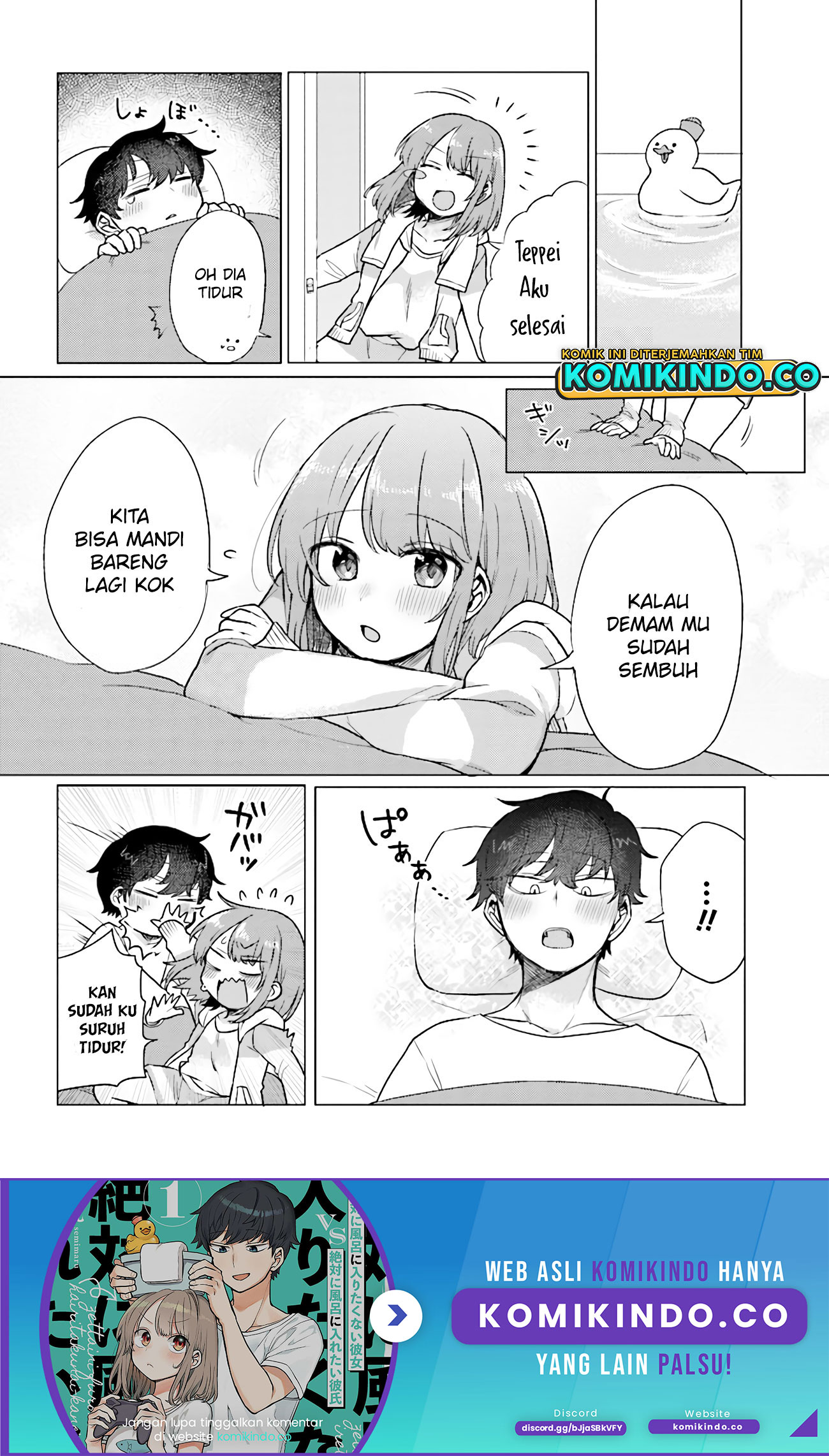 Girlfriend Who Absolutely Doesn’t Want to Take a Bath VS Boyfriend Who Absolutely Wants Her to Take a Bath Chapter 38 - halaman 5