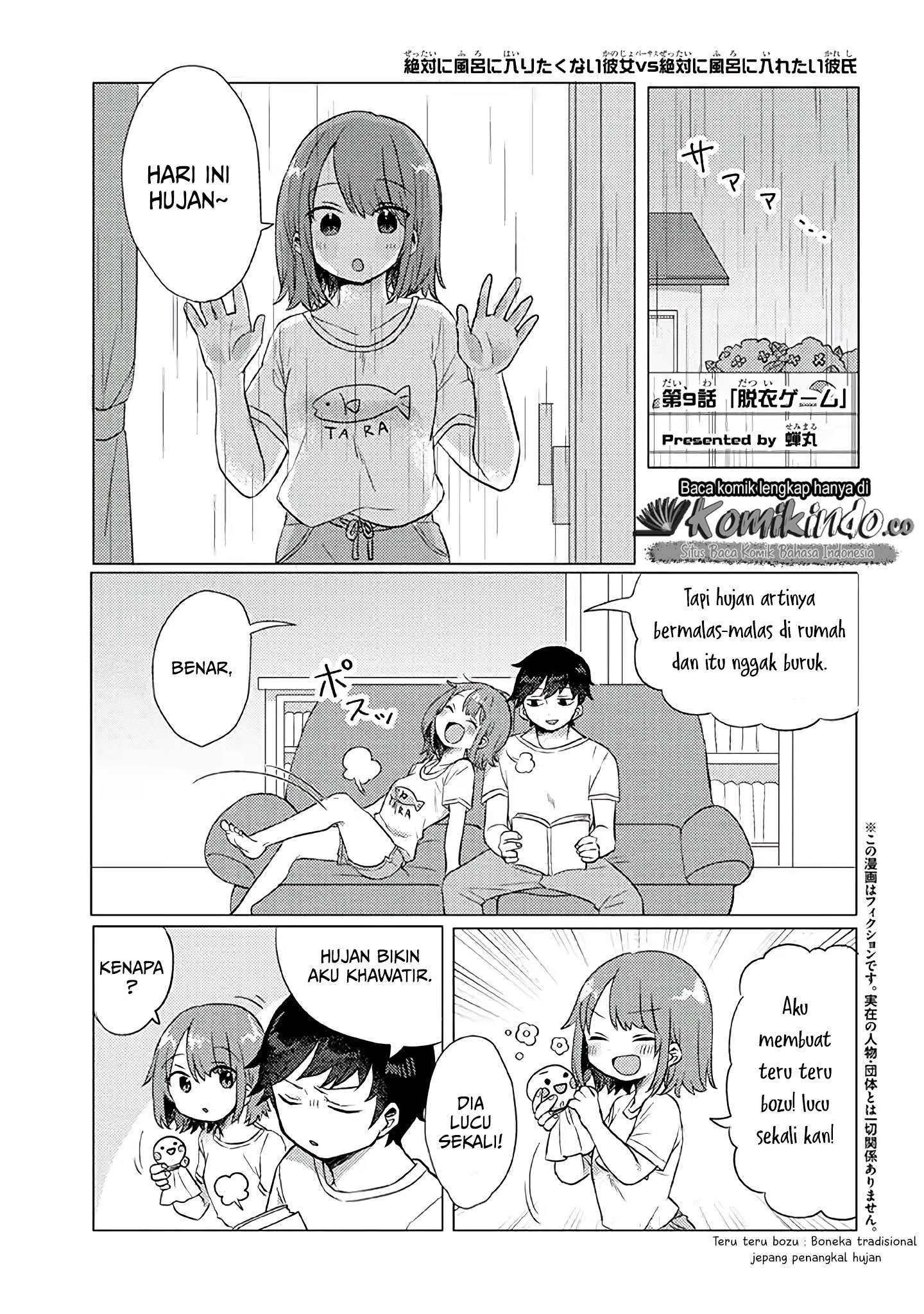 Girlfriend Who Absolutely Doesn’t Want to Take a Bath VS Boyfriend Who Absolutely Wants Her to Take a Bath Chapter 9 - halaman 2
