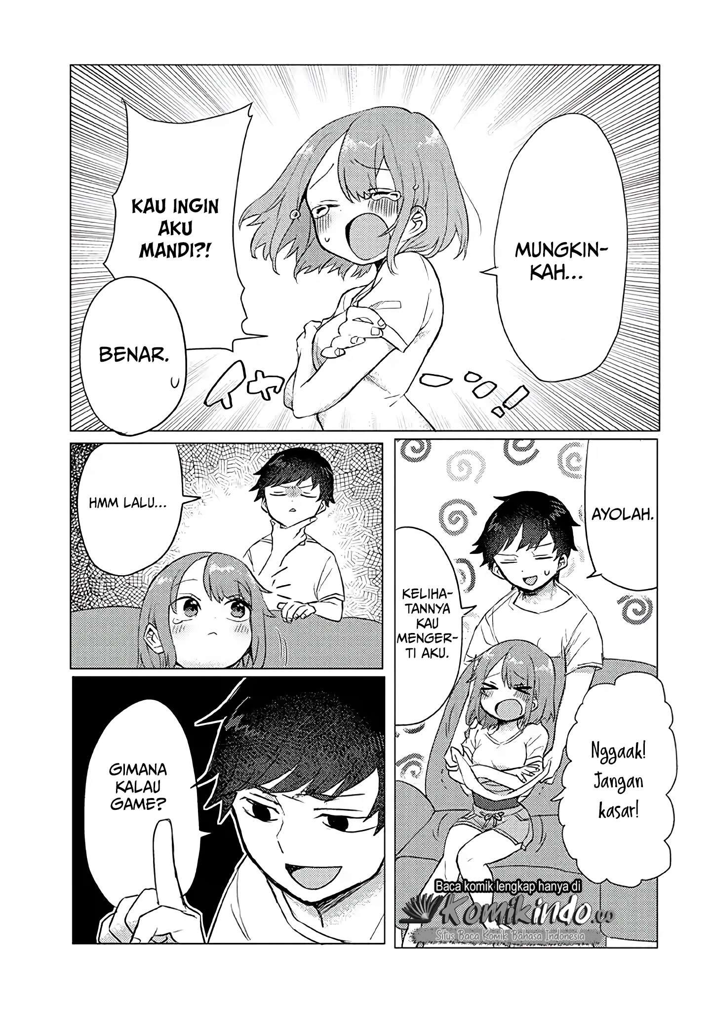 Girlfriend Who Absolutely Doesn’t Want to Take a Bath VS Boyfriend Who Absolutely Wants Her to Take a Bath Chapter 9 - halaman 4
