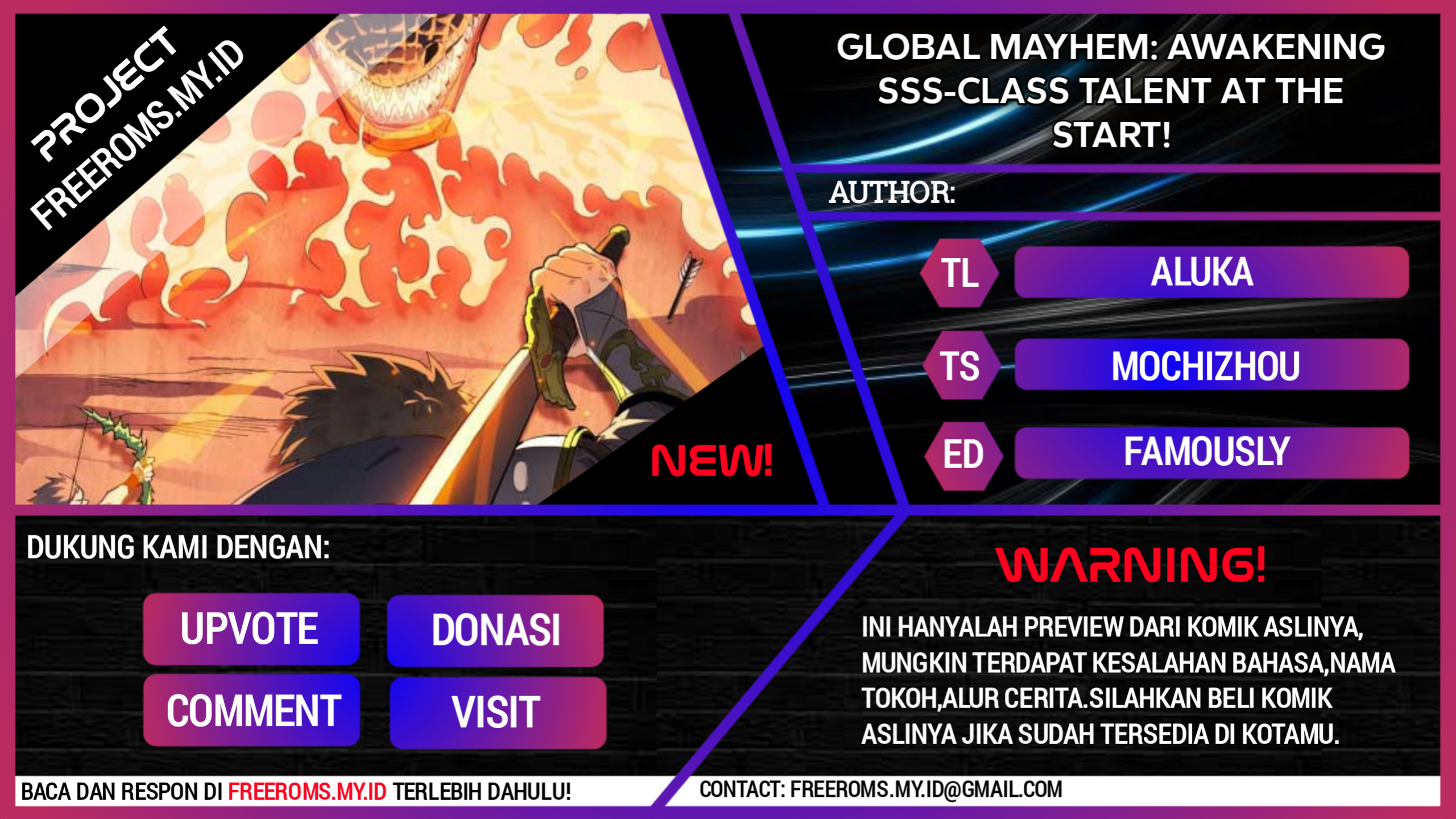 Global Mayhem: Awakening SSS-Class Talent at the Start! Chapter 0.1 - halaman 1