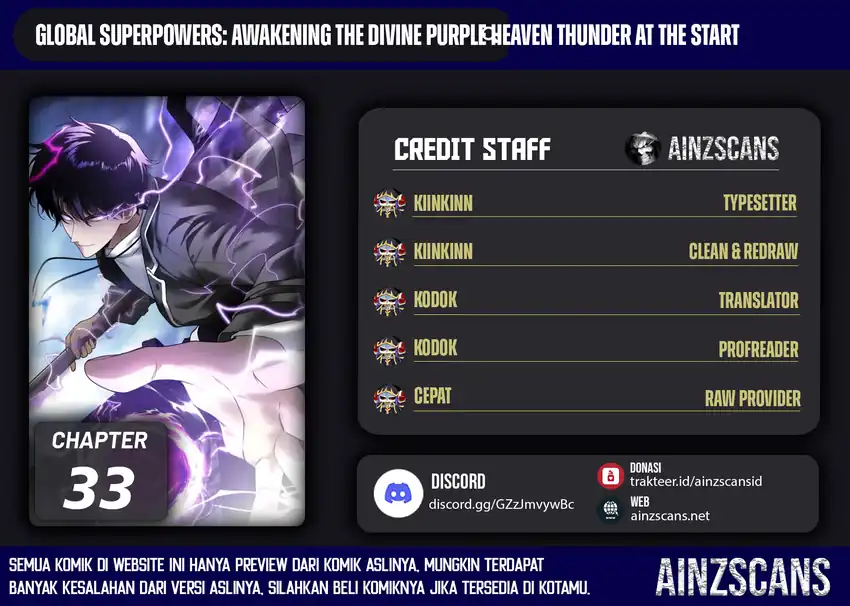 Global Superpowers: Awakening the Zixiao Divine Thunder at the Beginning Chapter 33 - halaman 1