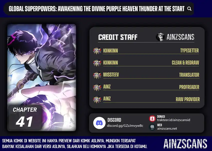 Global Superpowers: Awakening the Zixiao Divine Thunder at the Beginning Chapter 41 - halaman 1