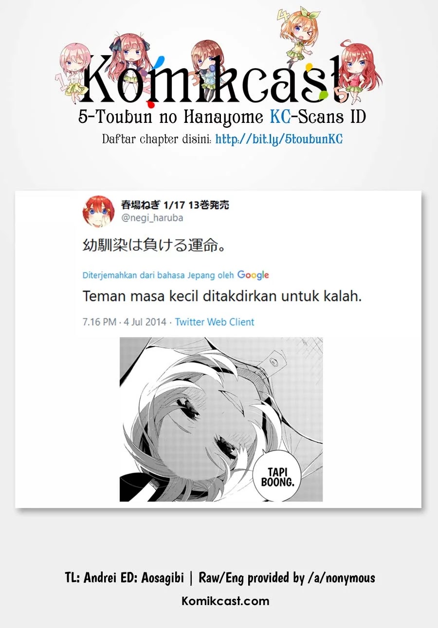 Go-toubun no Hanayome Chapter 122.5 - halaman 34