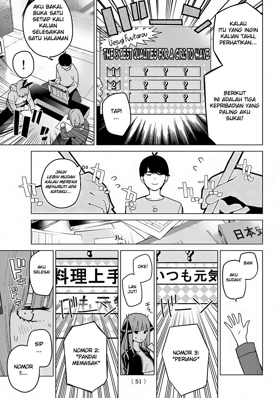 Go-toubun no Hanayome Chapter 17 - halaman 6