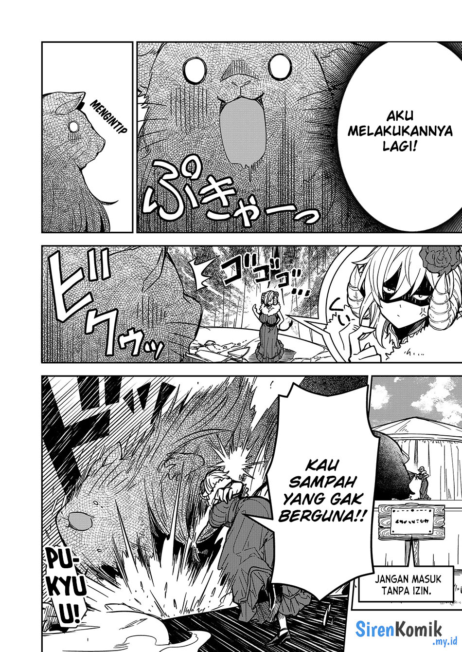 Goinkyo Maou-sama no Kaerizaki: Totsujo Wakagaetta Sensendai Maou-sama wa Choppiri Ecchi na Nazo Bujutsu de Joson Danpi no Sekai wo Heitei suru Chapter 4 - halaman 12