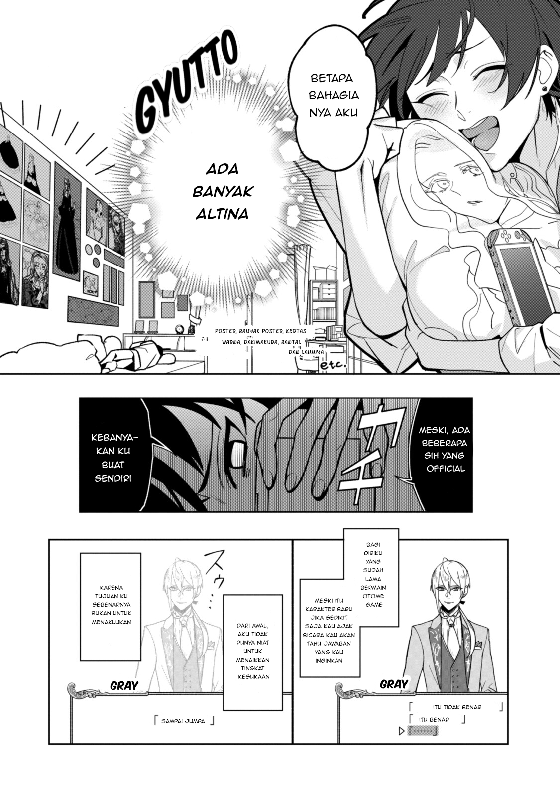 Gomen Asobase, Tonogata-sama!: 100-nin no Ikemen to no Flag wa Subete Orasete Itadakimasu Chapter 1.1 - halaman 4