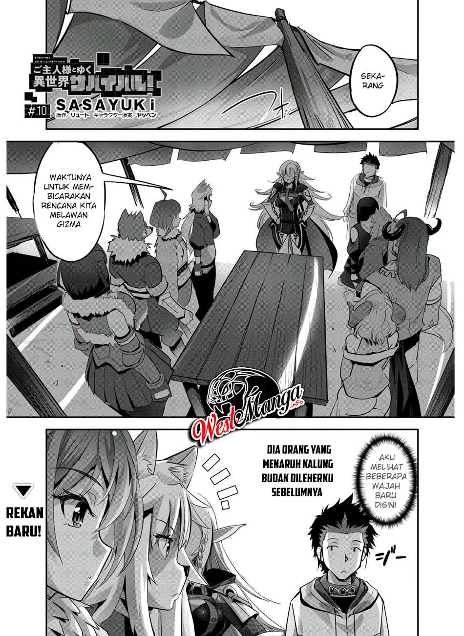 Goshujinsama to Yuku Isekai Survival! The Comic Chapter 10 - halaman 1