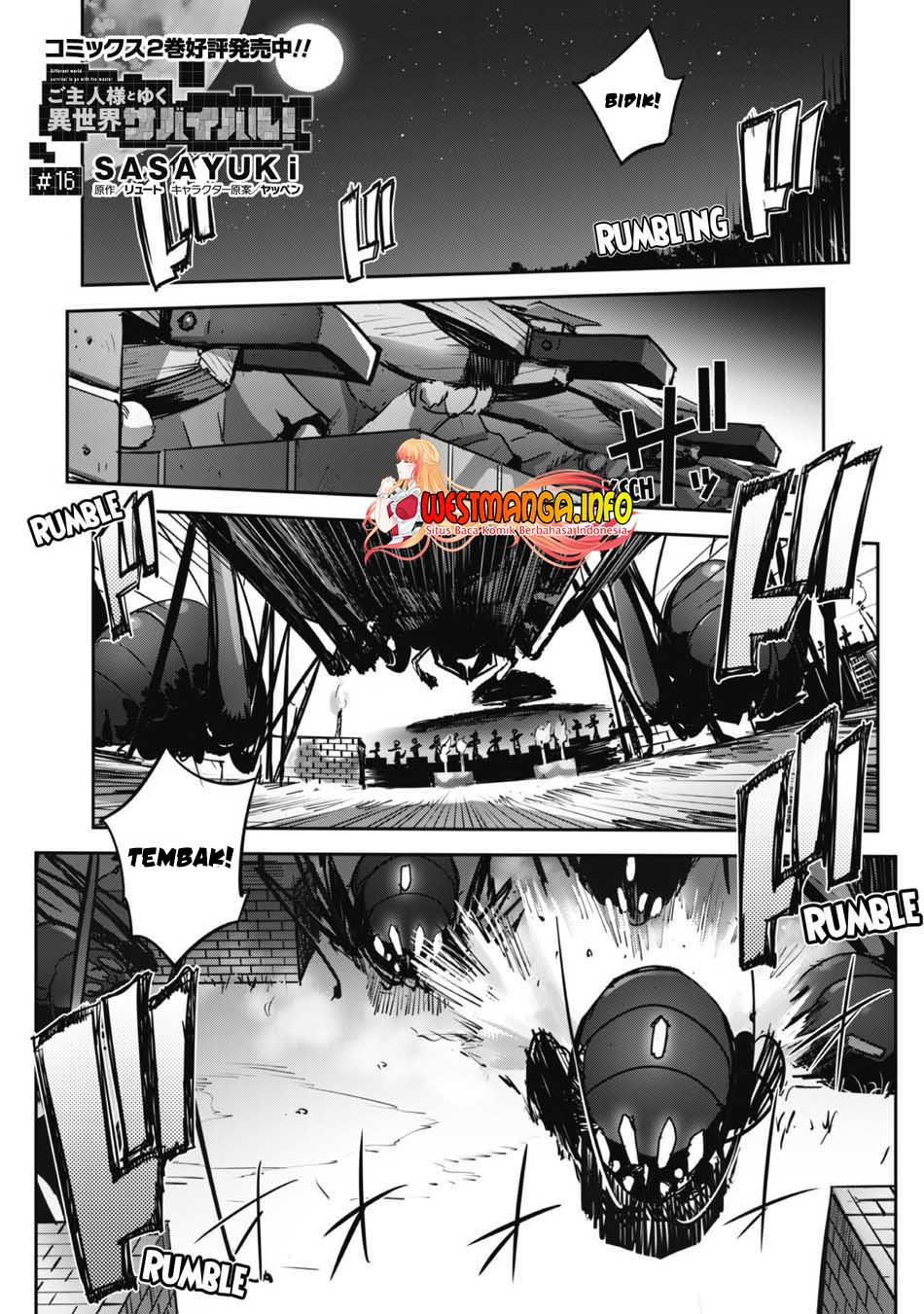 Goshujinsama to Yuku Isekai Survival! The Comic Chapter 16 - halaman 2