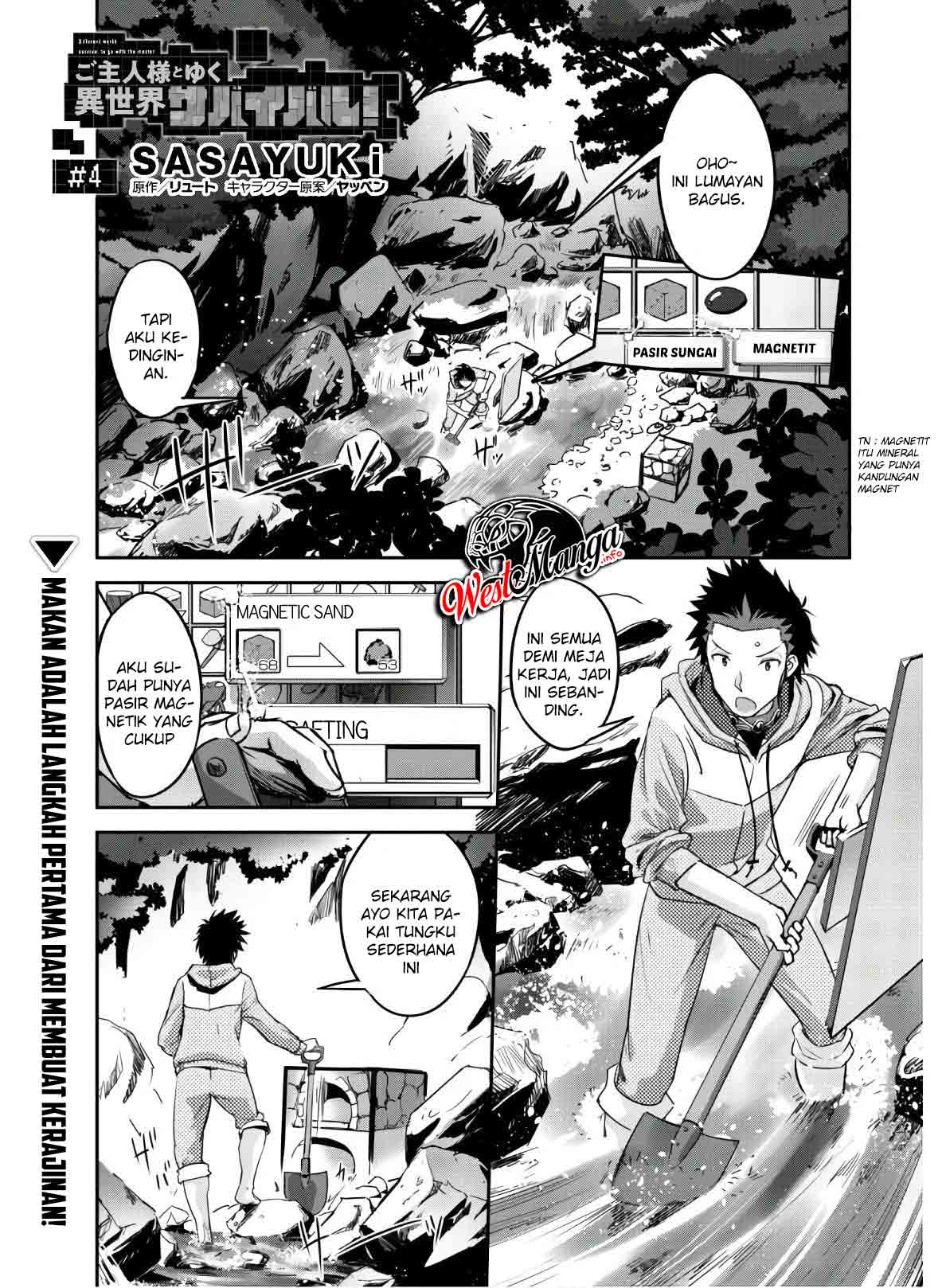 Goshujinsama to Yuku Isekai Survival! The Comic Chapter 4 - halaman 1