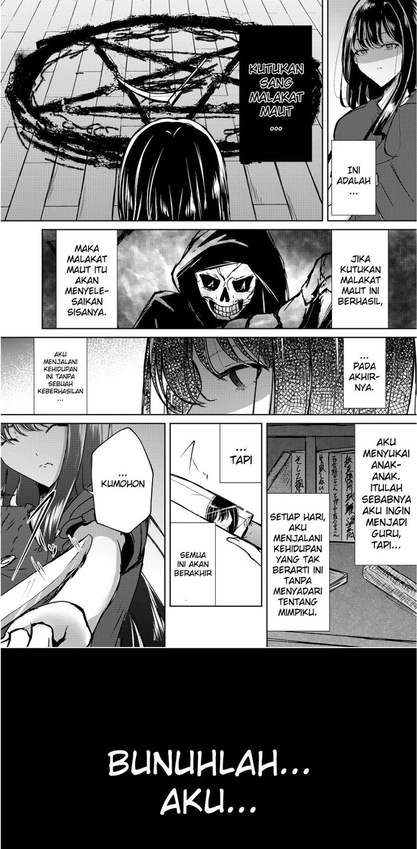 Grim Reaper-san, Kill Me Please! Chapter 0.1 - halaman 1