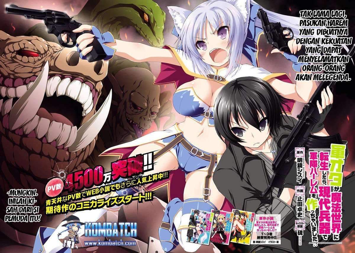 Gunota ga Mahou Sekai ni Tensei Shitara, Gendai Heiki de Guntai Harem o Tsukucchaimashita!? Chapter 1 - halaman 6