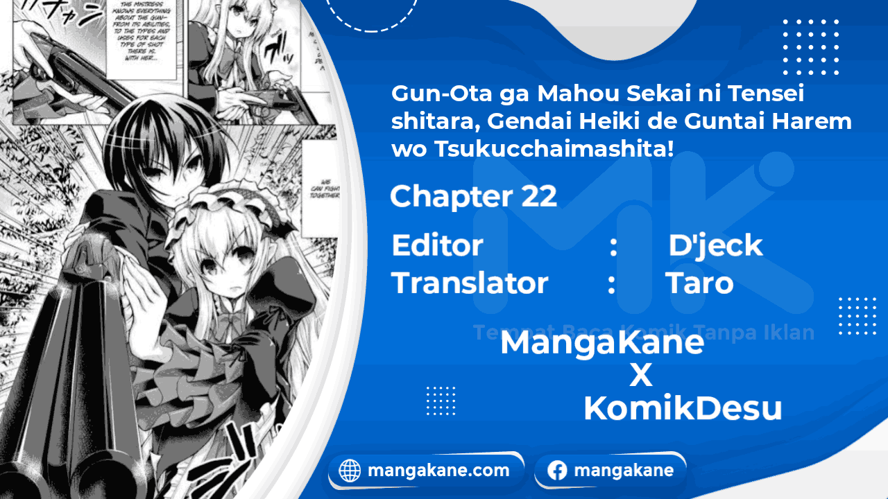 Gunota ga Mahou Sekai ni Tensei Shitara, Gendai Heiki de Guntai Harem o Tsukucchaimashita!? Chapter 22 - halaman 1