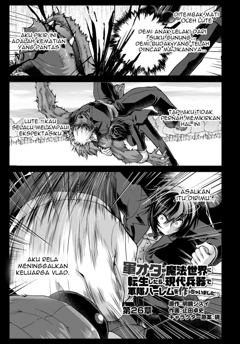 Gunota ga Mahou Sekai ni Tensei Shitara, Gendai Heiki de Guntai Harem o Tsukucchaimashita!? Chapter 26 - halaman 4