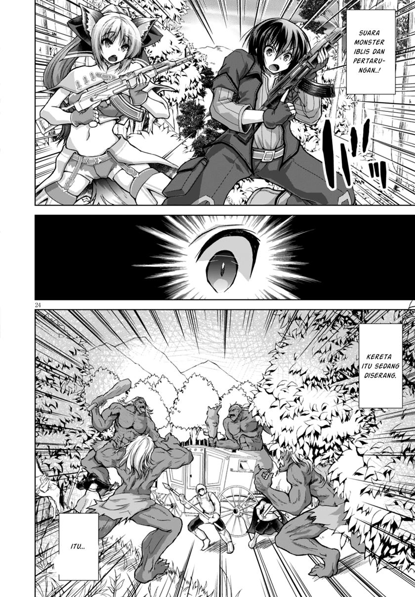 Gunota ga Mahou Sekai ni Tensei Shitara, Gendai Heiki de Guntai Harem o Tsukucchaimashita!? Chapter 27 - halaman 26