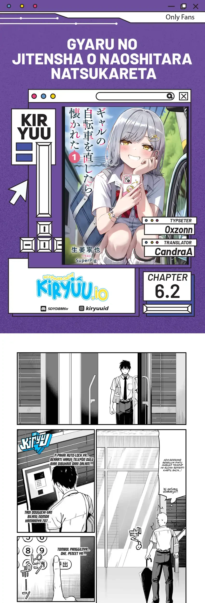 Gyaru no Jitensha o Naoshitara Natsukareta Chapter 6.2 - halaman 1