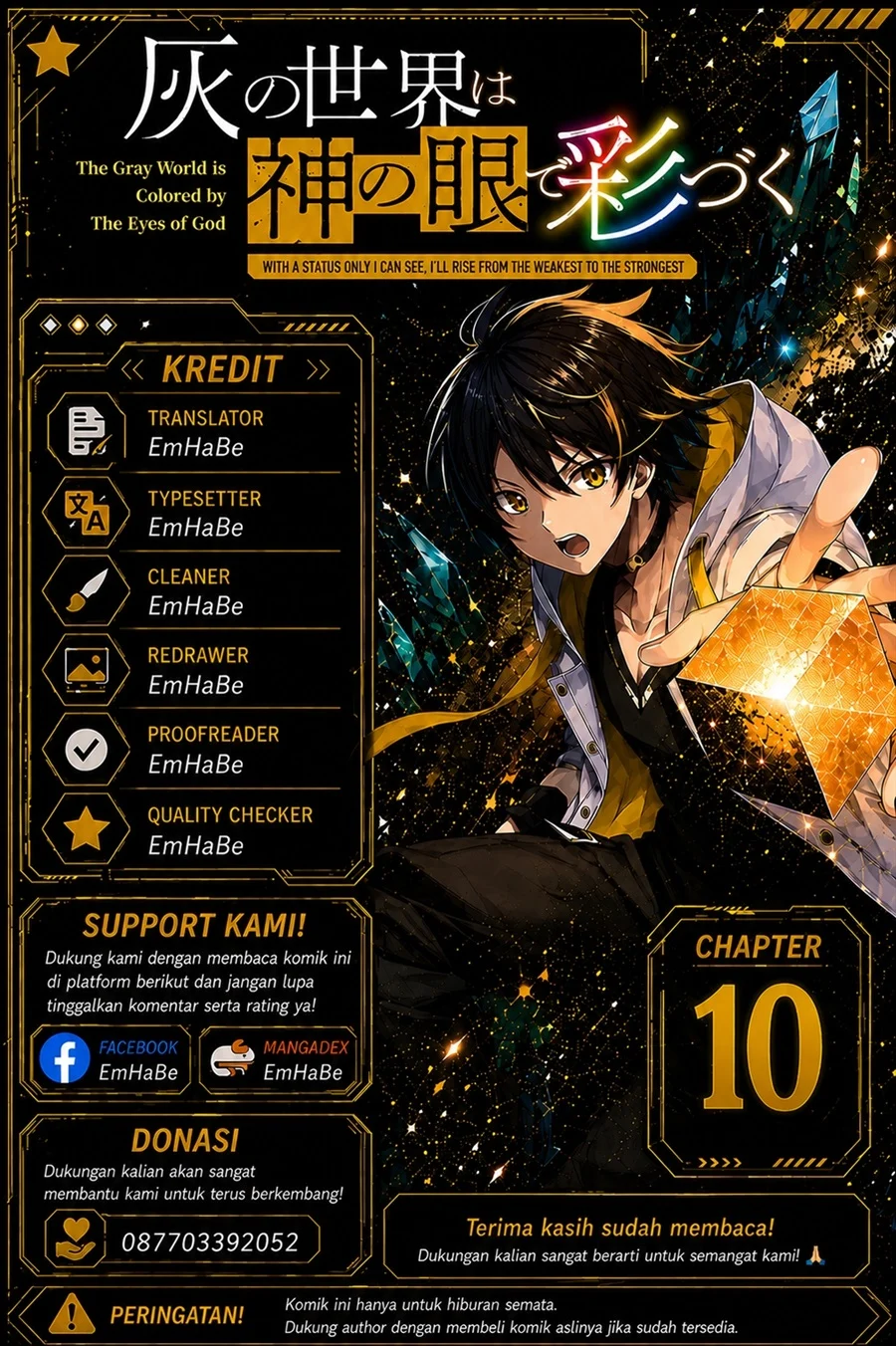 Hai no Sekai wa Kami-no-me de Irodoku: Ore dake Mieru Status de, Saijaku kara Saikyou e Kageagaru Chapter 10 - halaman 1