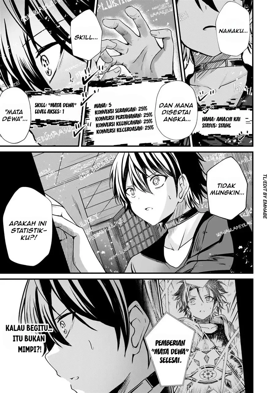 Hai no Sekai wa Kami-no-me de Irodoku: Ore dake Mieru Status de, Saijaku kara Saikyou e Kageagaru Chapter 9 - halaman 4