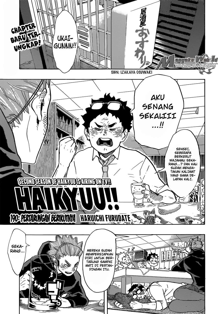 Haikyuu!! Chapter 190 - halaman 2