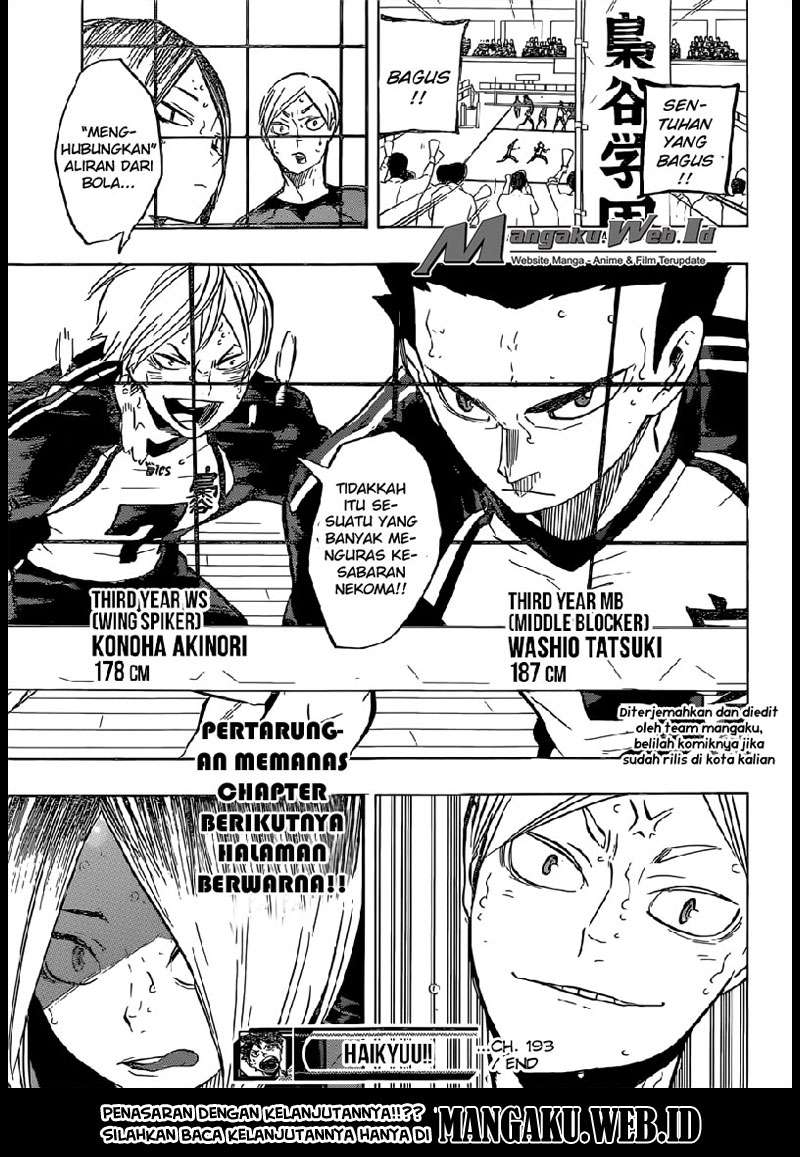 Haikyuu!! Chapter 193 - halaman 19