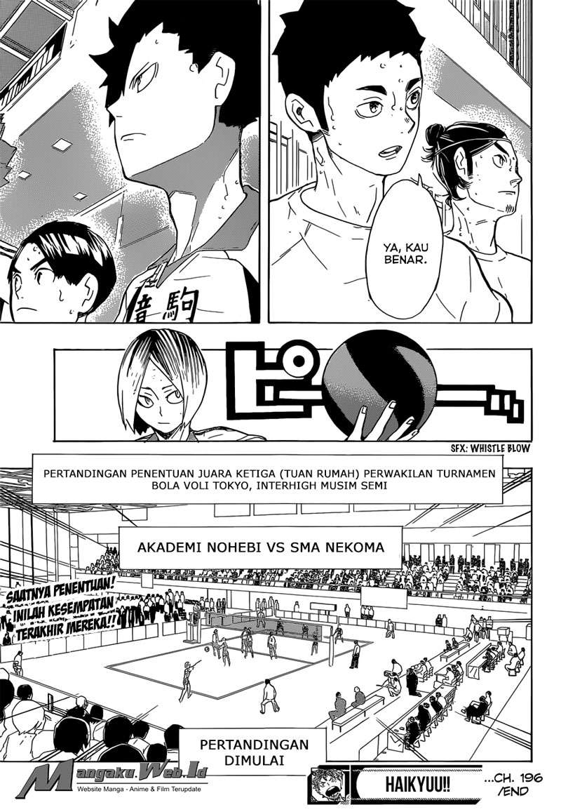 Haikyuu!! Chapter 196 - halaman 18