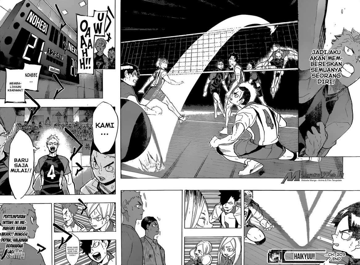 Haikyuu!! Chapter 203 - halaman 18