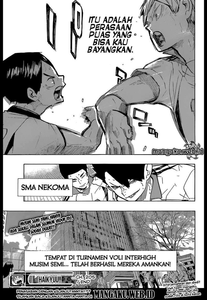 Haikyuu!! Chapter 205 - halaman 16
