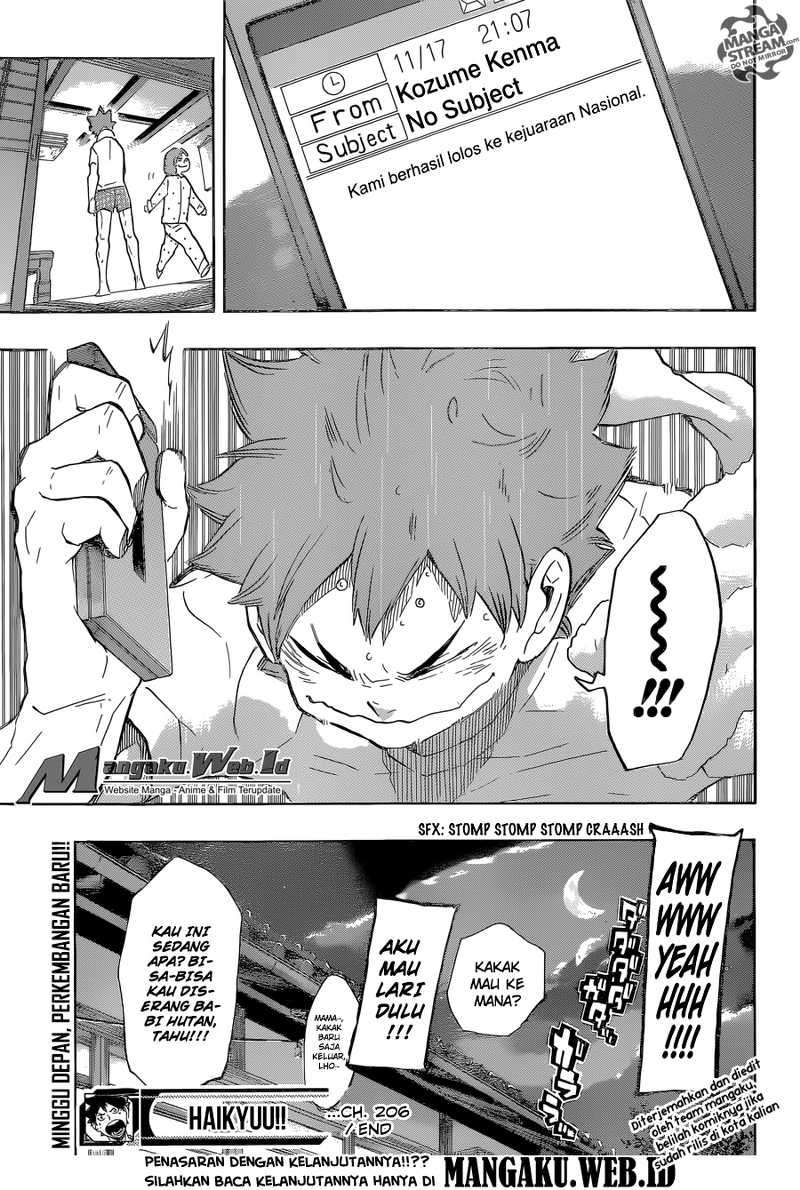 Haikyuu!! Chapter 206 - halaman 17