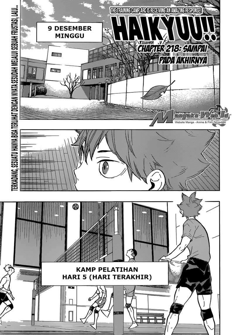 Haikyuu!! Chapter 218 - halaman 2