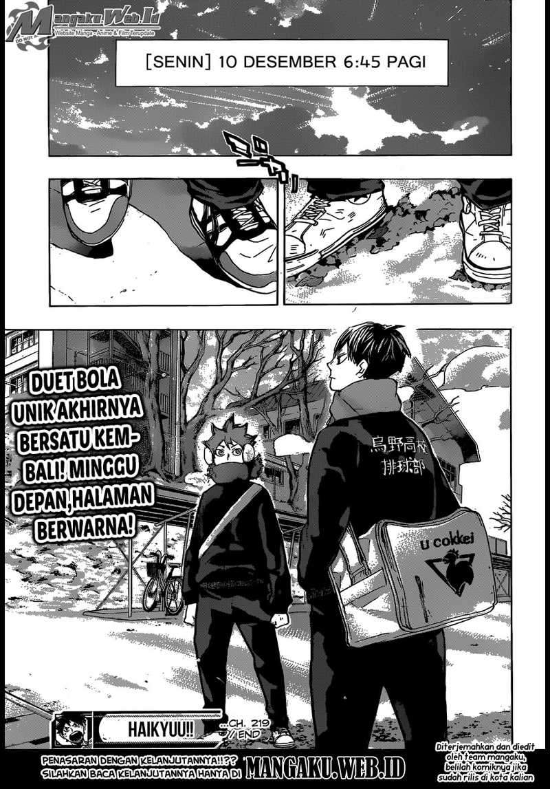 Haikyuu!! Chapter 219 - halaman 20