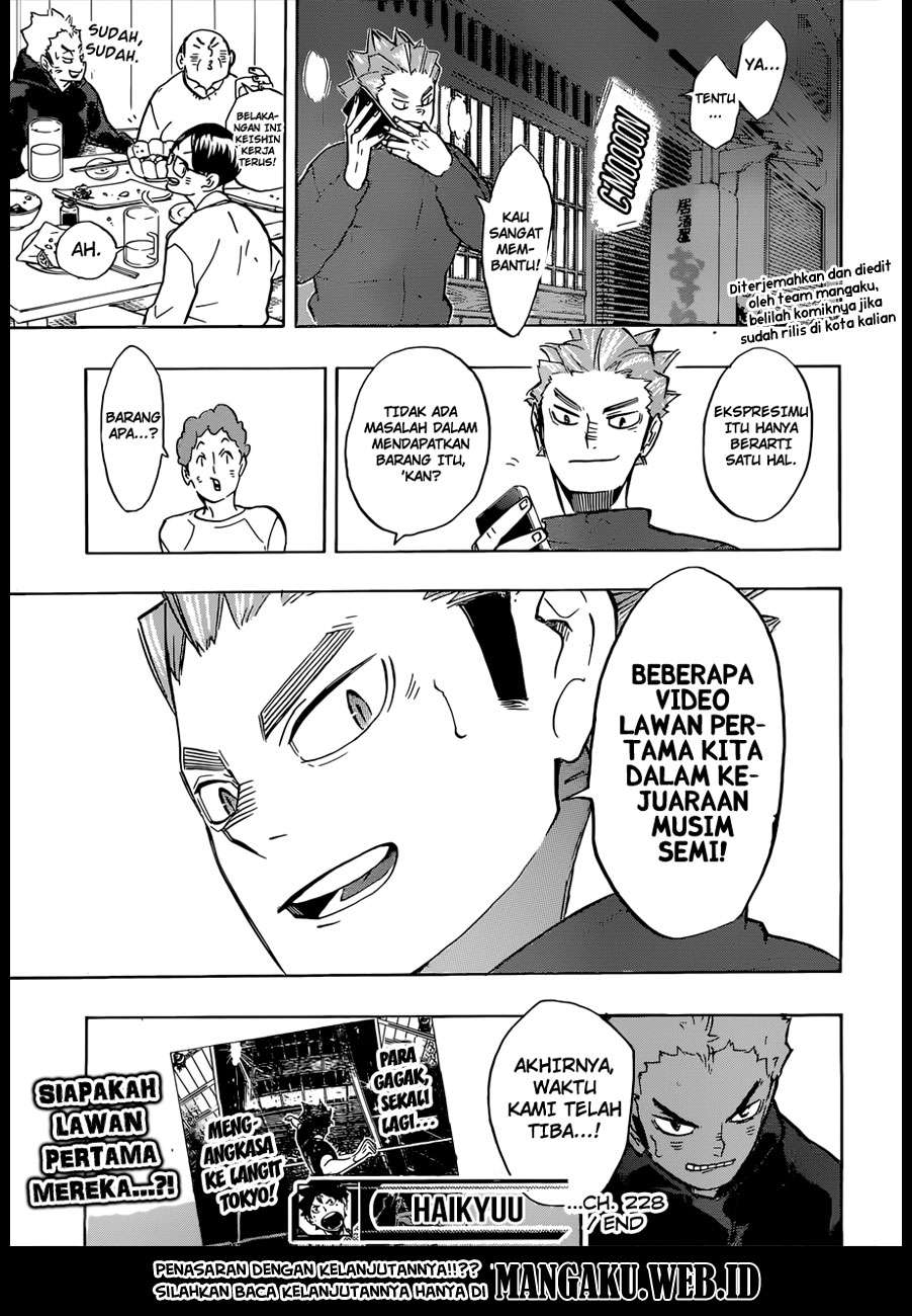 Haikyuu!! Chapter 228 - halaman 20