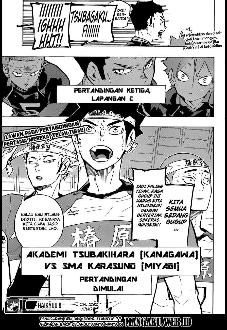 Haikyuu!! Chapter 232 - halaman 18