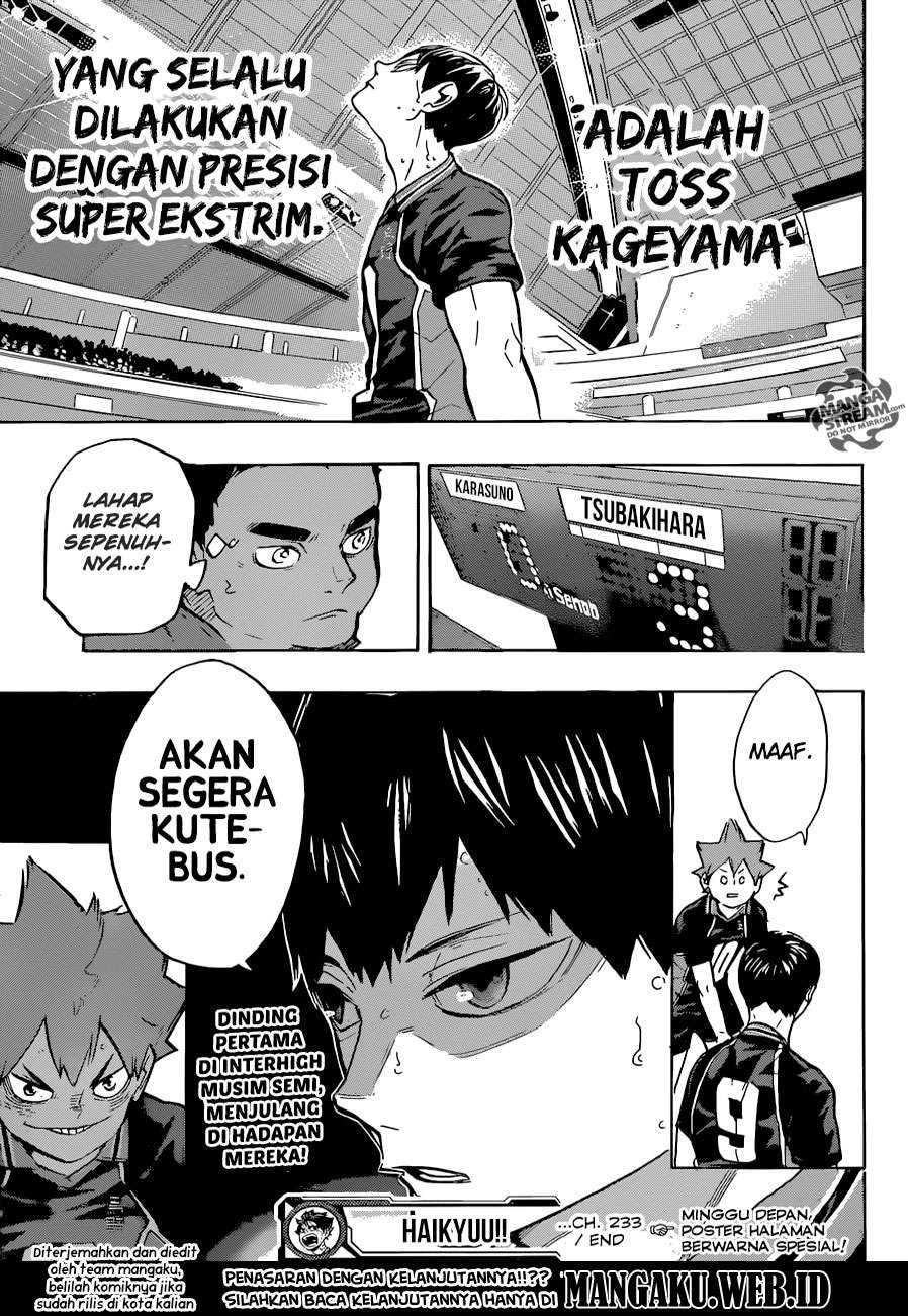 Haikyuu!! Chapter 233 - halaman 19
