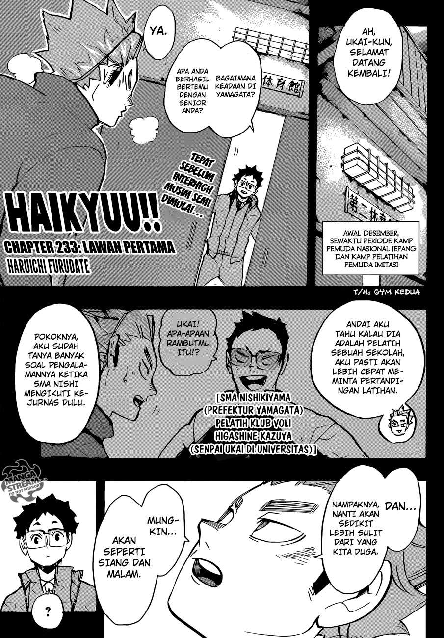 Haikyuu!! Chapter 233 - halaman 2
