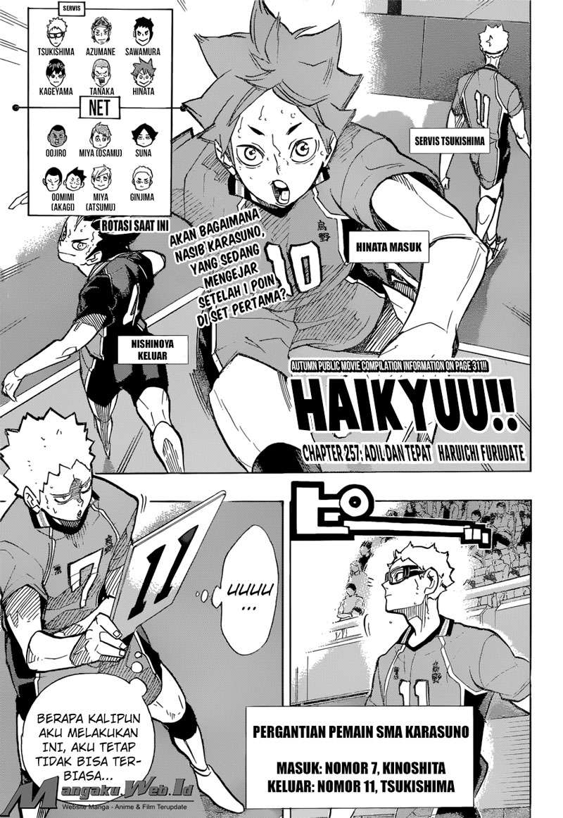 Haikyuu!! Chapter 257 - halaman 2
