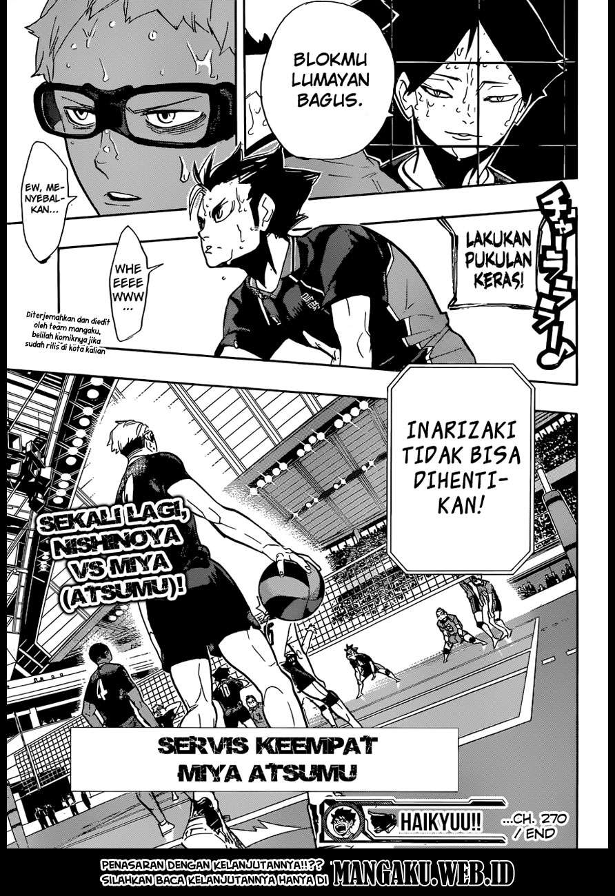 Haikyuu!! Chapter 270 - halaman 20