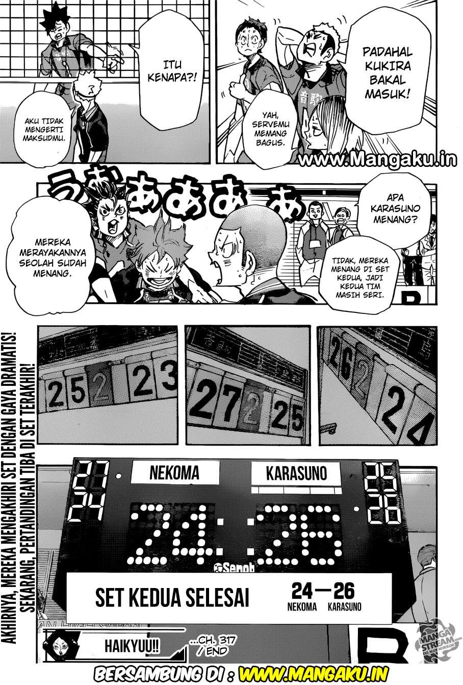 Haikyuu!! Chapter 317 - halaman 18
