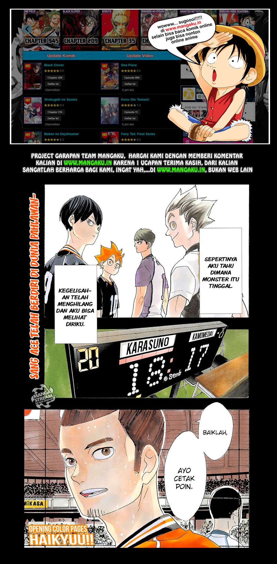 Haikyuu!! Chapter 354 - halaman 2