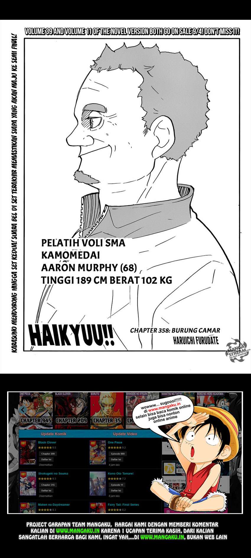 Haikyuu!! Chapter 358 - halaman 2