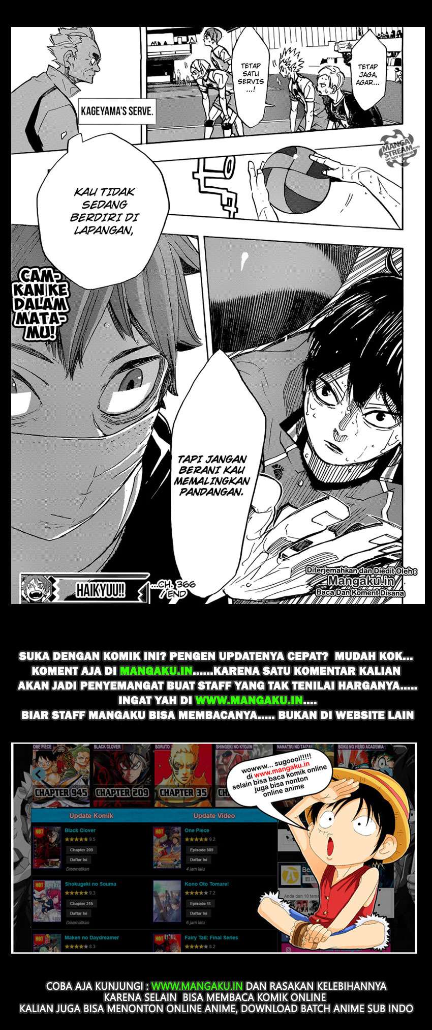 Haikyuu!! Chapter 366 - halaman 16