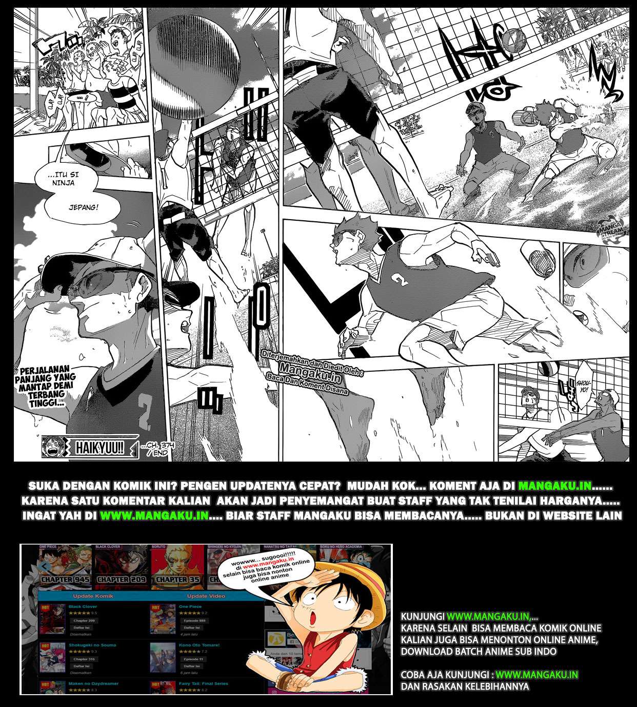 Haikyuu!! Chapter 374 - halaman 16