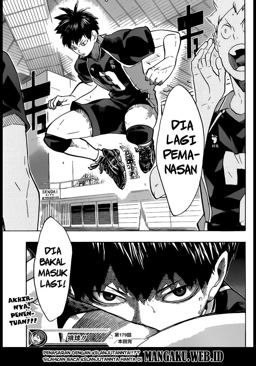 Haikyuu!! Chapter 179 - halaman 16