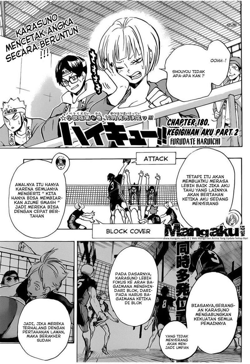 Haikyuu!! Chapter 180 - halaman 1