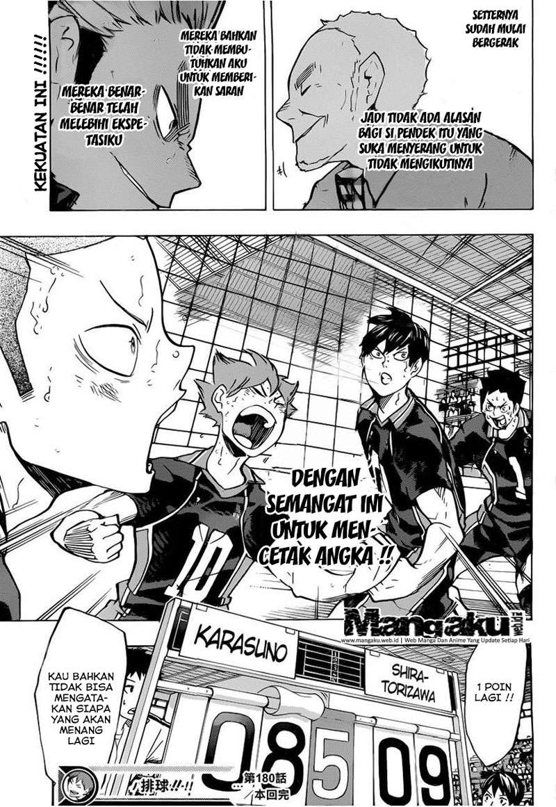 Haikyuu!! Chapter 180 - halaman 18